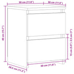 Nattbord Gammelt Tre 30X30X40 Cm Konstruert Tre