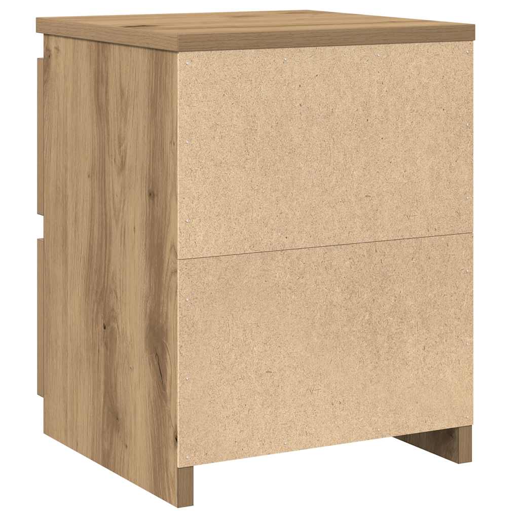 Nattbord 2 Stk Artisan Eik 30X30X40 Cm Konstruert Tre