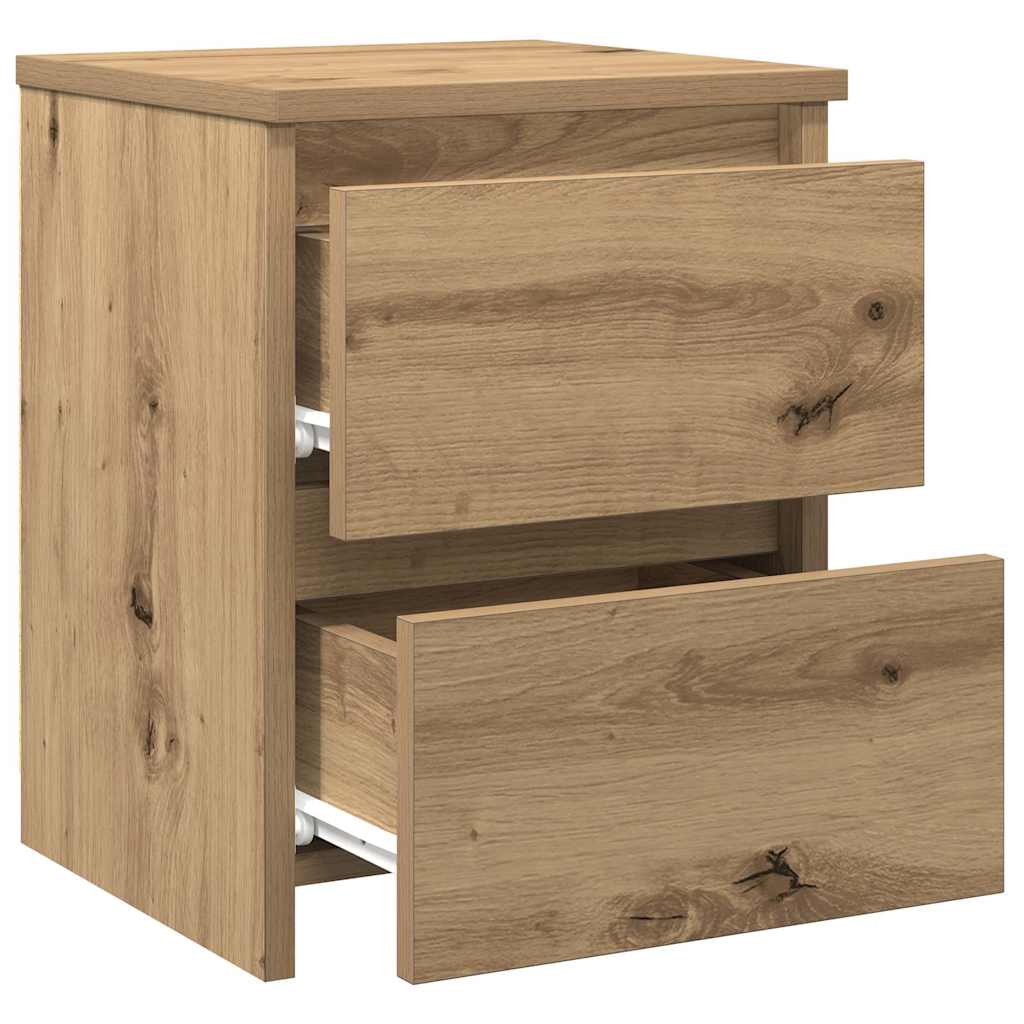 Nattbord 2 Stk Artisan Eik 30X30X40 Cm Konstruert Tre