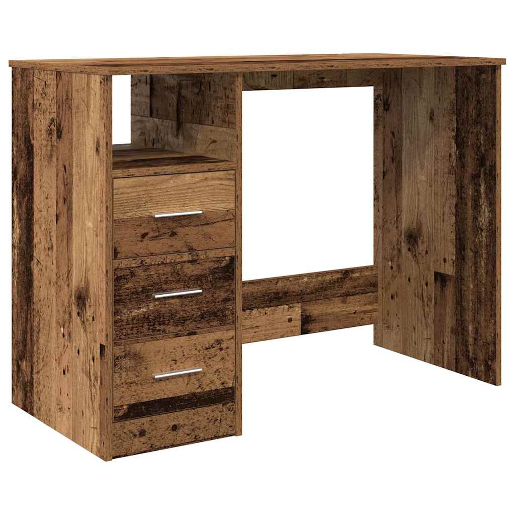 Skrivebord Gammelt Tre 102X76X50 Cm Konstruert Tre