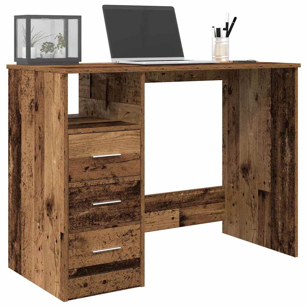 Skrivebord Gammelt Tre 102X76X50 Cm Konstruert Tre