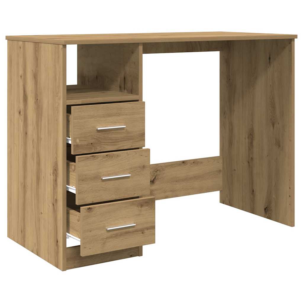Skrivebord Artisan Eik 102X50X76 Cm Konstruert Tre
