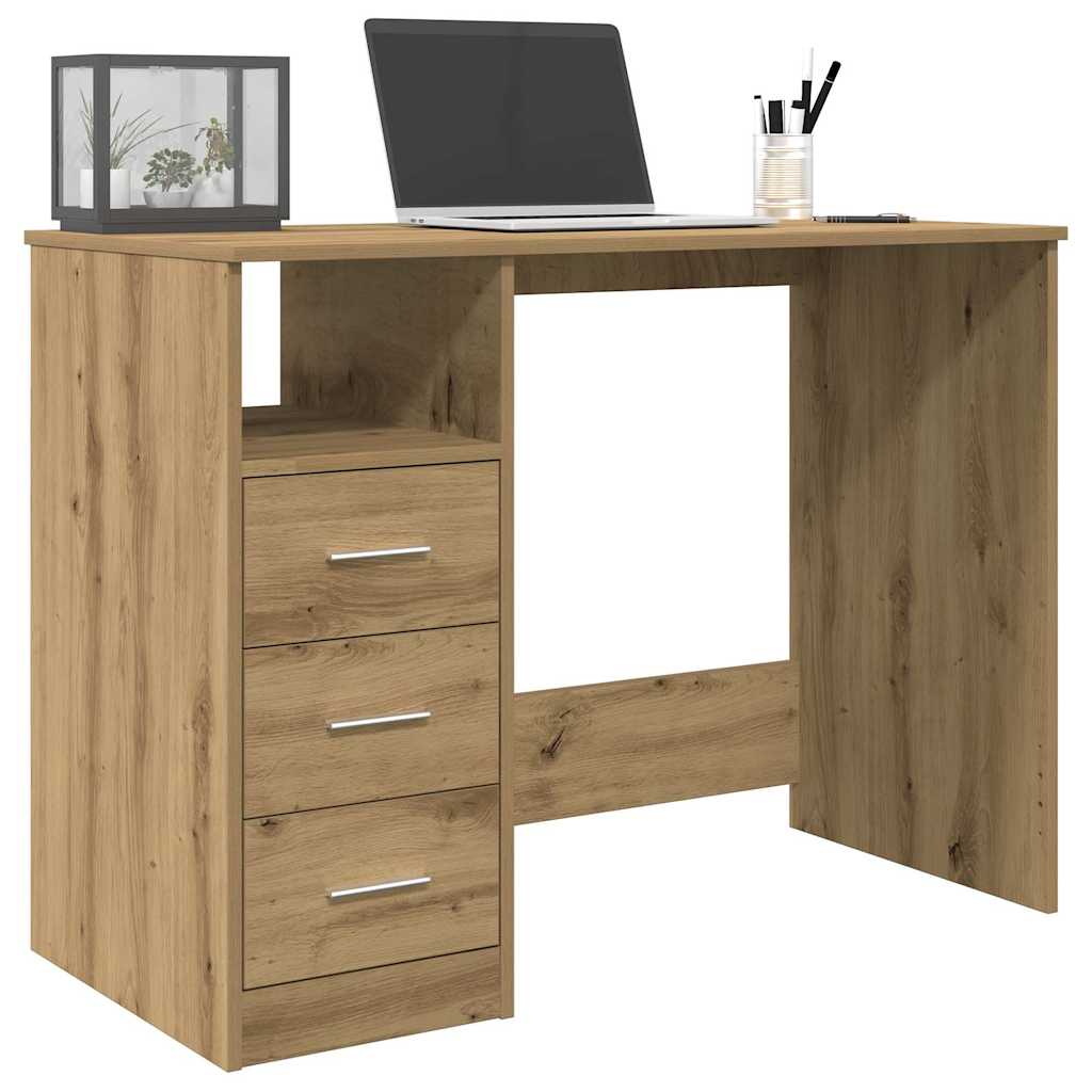 Skrivebord Artisan Eik 102X50X76 Cm Konstruert Tre