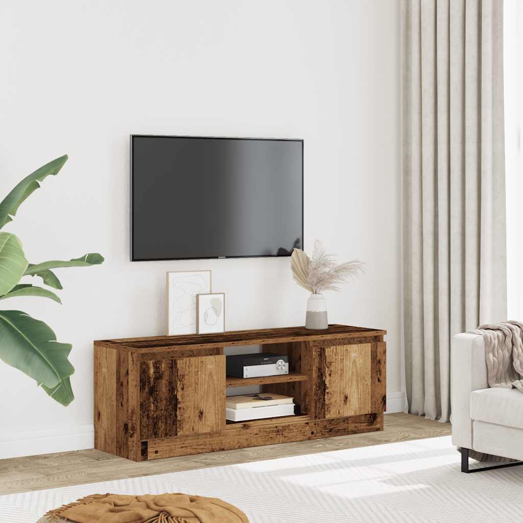 Tv-Benk Gammelt Tre 102X30X36 Cm Konstruert Tre
