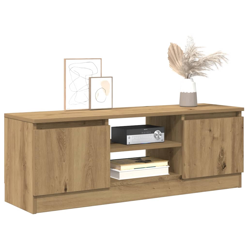 Tv-Benk Artisan Eik 102X30X36 Cm Konstruert Tre