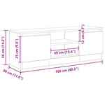 Tv-Benk Artisan Eik 102X30X36 Cm Konstruert Tre
