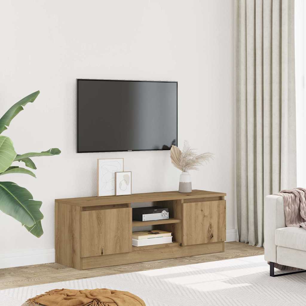 Tv-Benk Artisan Eik 102X30X36 Cm Konstruert Tre