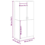 Garderobe Artisan Eik 80X52X180 Cm Konstruert Tre