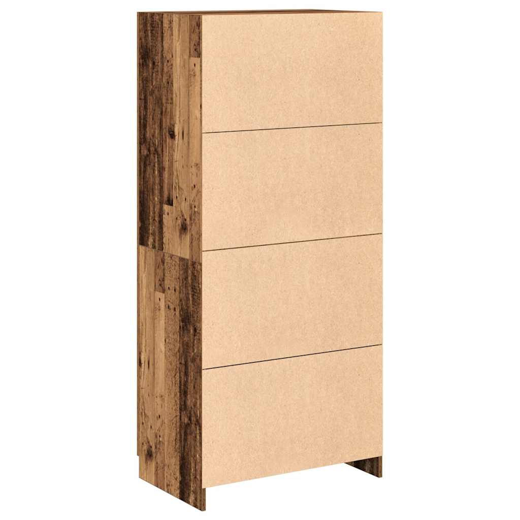Garderobe Gammelt Tre 90X52X200 Cm Konstruert Tre