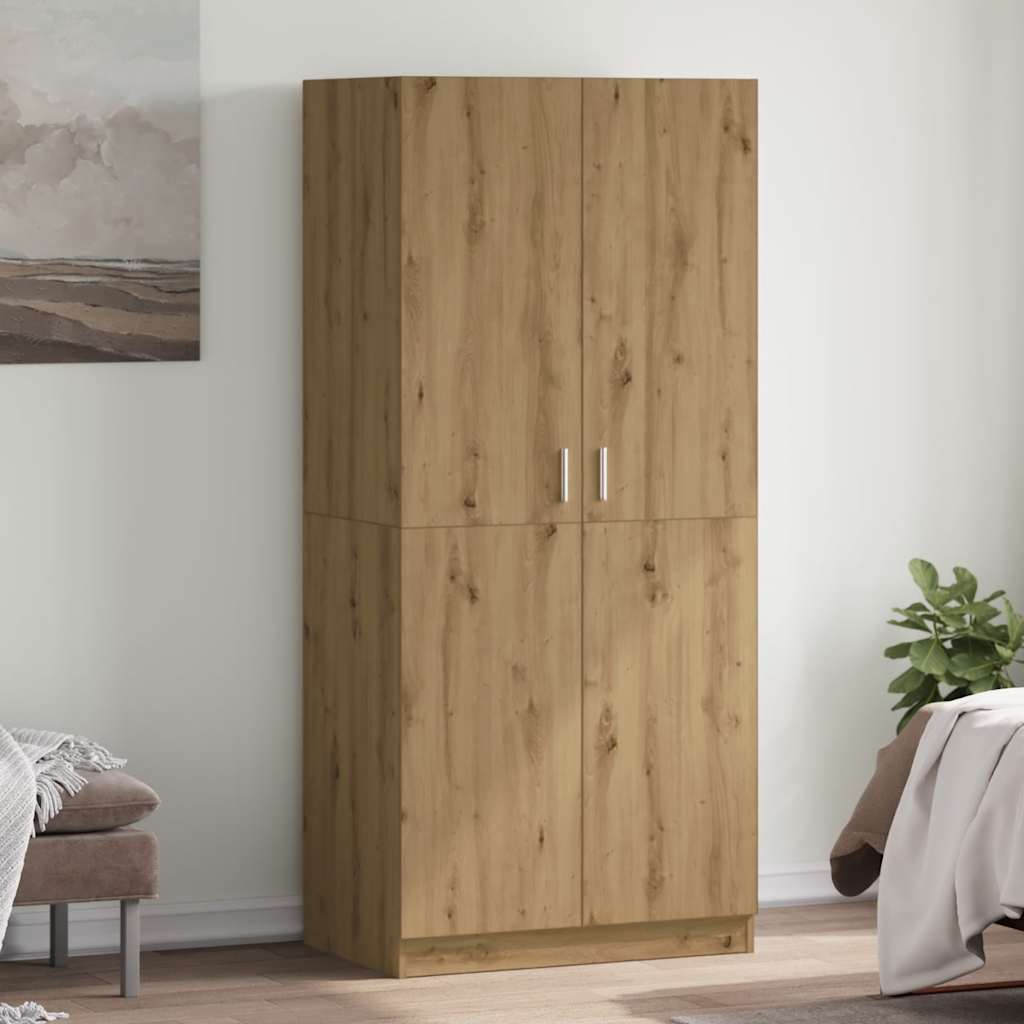 Garderobe Artisan Eik 90X52X200 Cm Konstruert Tre