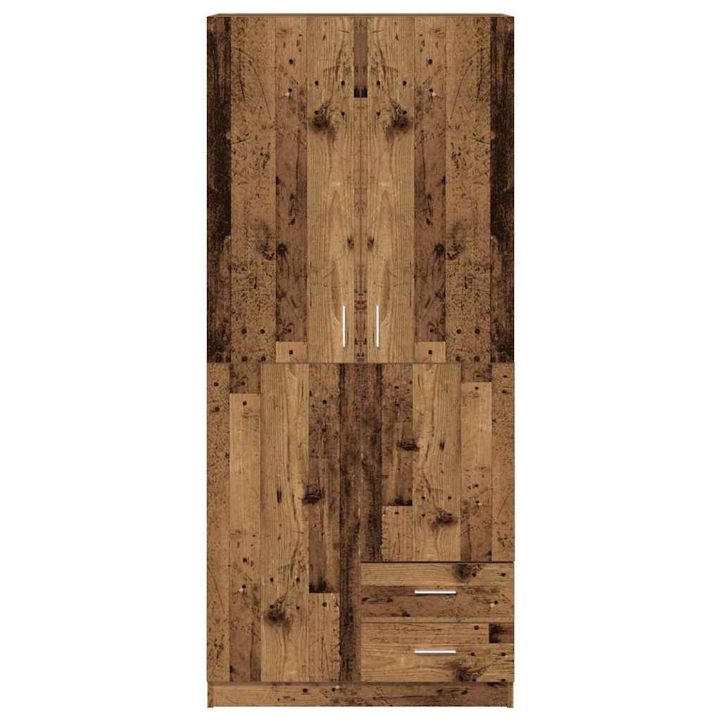 Garderobe Gammelt Tre 80X52X180 Cm Konstruert Tre