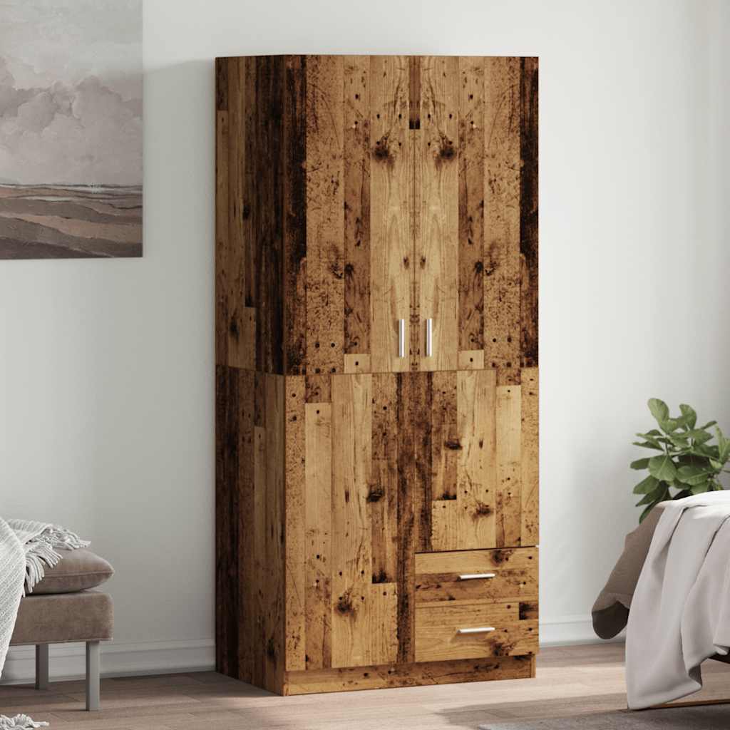 Garderobe Gammelt Tre 80X52X180 Cm Konstruert Tre
