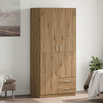 Garderobe Artisan Eik 80X52X180 Cm Konstruert Tre