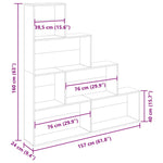 Bokhylle Artisan Eik 157X24X160 Cm Konstruert Tre
