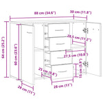 Skjenk Gammelt Tre 88X30X64 Cm Konstruert Tre