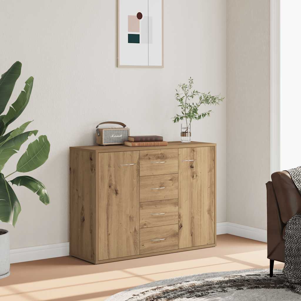 Skjenk Artisan Eik 88X30X64 Cm Konstruert Tre