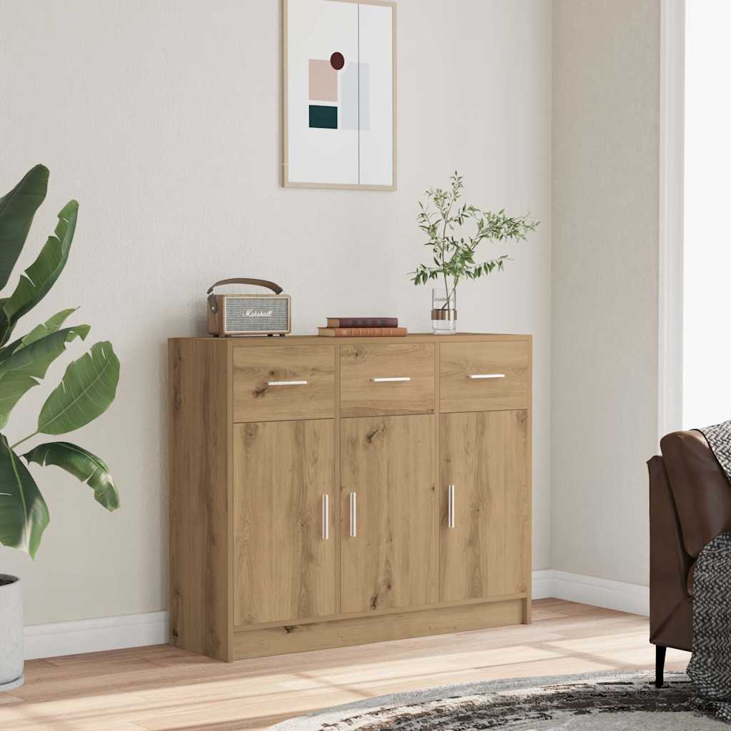 Skjenk Artisan Eik 91X28X75 Cm Konstruert Tre