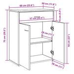 Skjenk Gammelt Tre 60X30X75 Cm Konstruert Tre