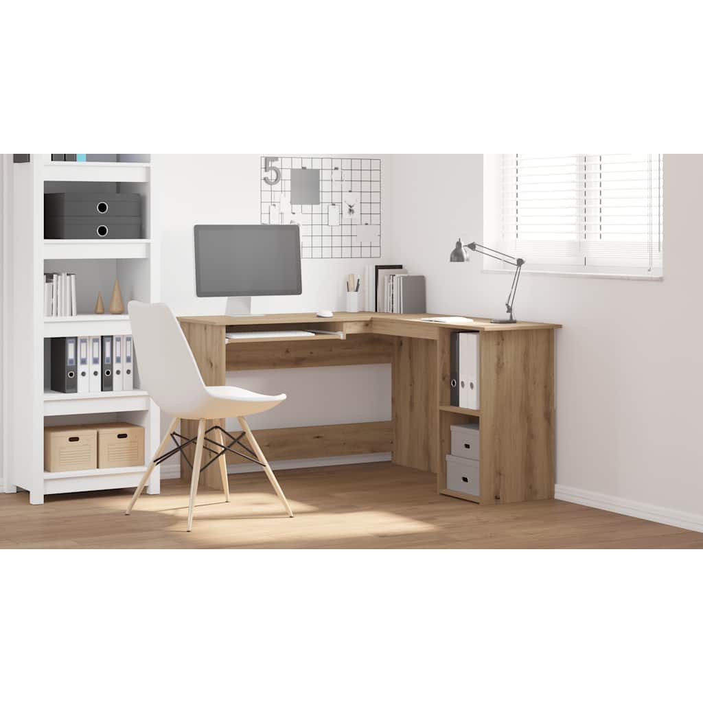 Hjørnepult Artisan Eik 120X140X75 Cm Konstruert Tre