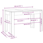 Spisebord Artisan Eik 120X60X76 Cm Konstruert Tre