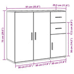 Skjenk Gammelt Tre 91X29,5X75 Cm Konstruert Tre