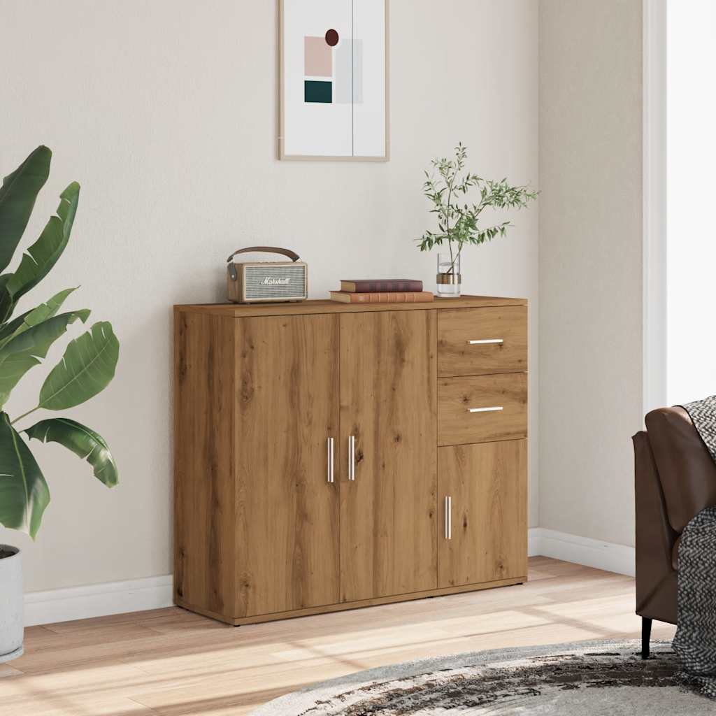 Skjenk Artisan Eik 91X29,5X75 Cm Konstruert Tre