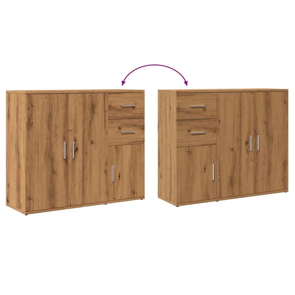Skjenk Artisan Eik 91X29,5X75 Cm Konstruert Tre
