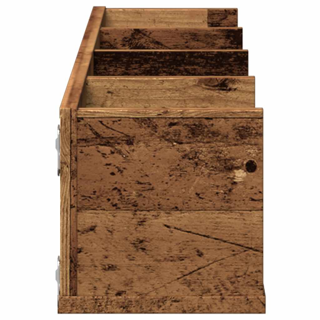 Veggmontert Cd-Hylle Gammelt Tre 100X18X18 Cm Konstruert Tre