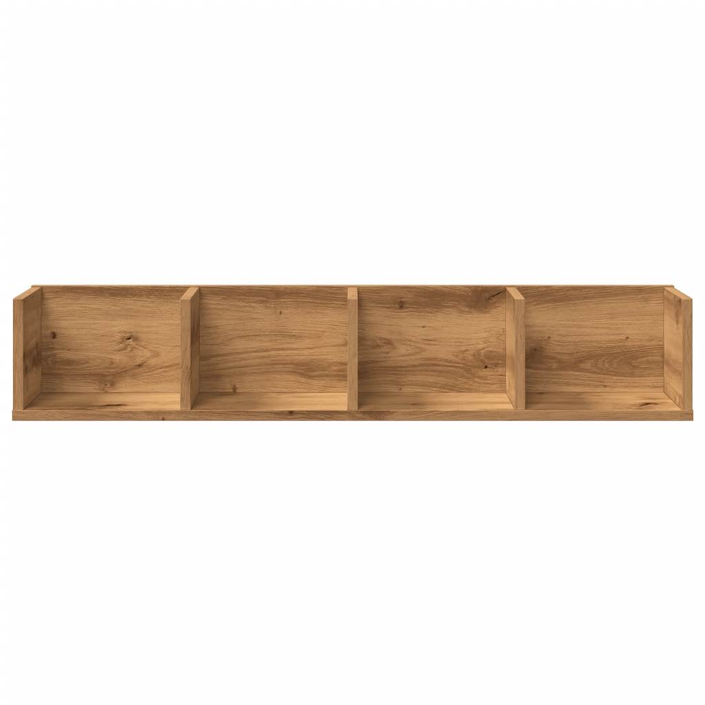 Veggmontert Cd-Hylle Artisan Eik 100X18X18 Cm Konstruert Tre