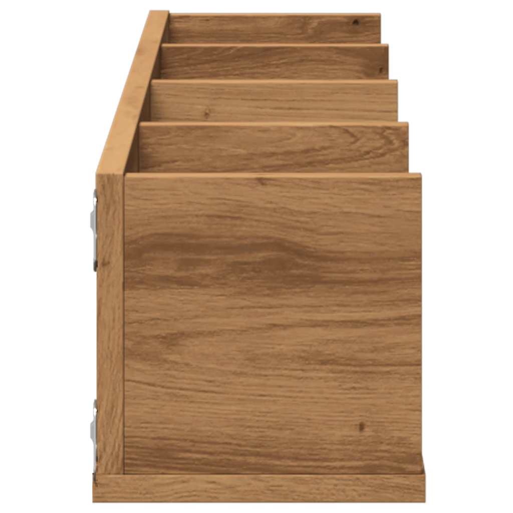 Veggmontert Cd-Hylle Artisan Eik 100X18X18 Cm Konstruert Tre