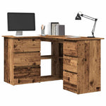 Hjørneskrivebord Gammelt Tre 145X100X76 Cm Konstruert Tre