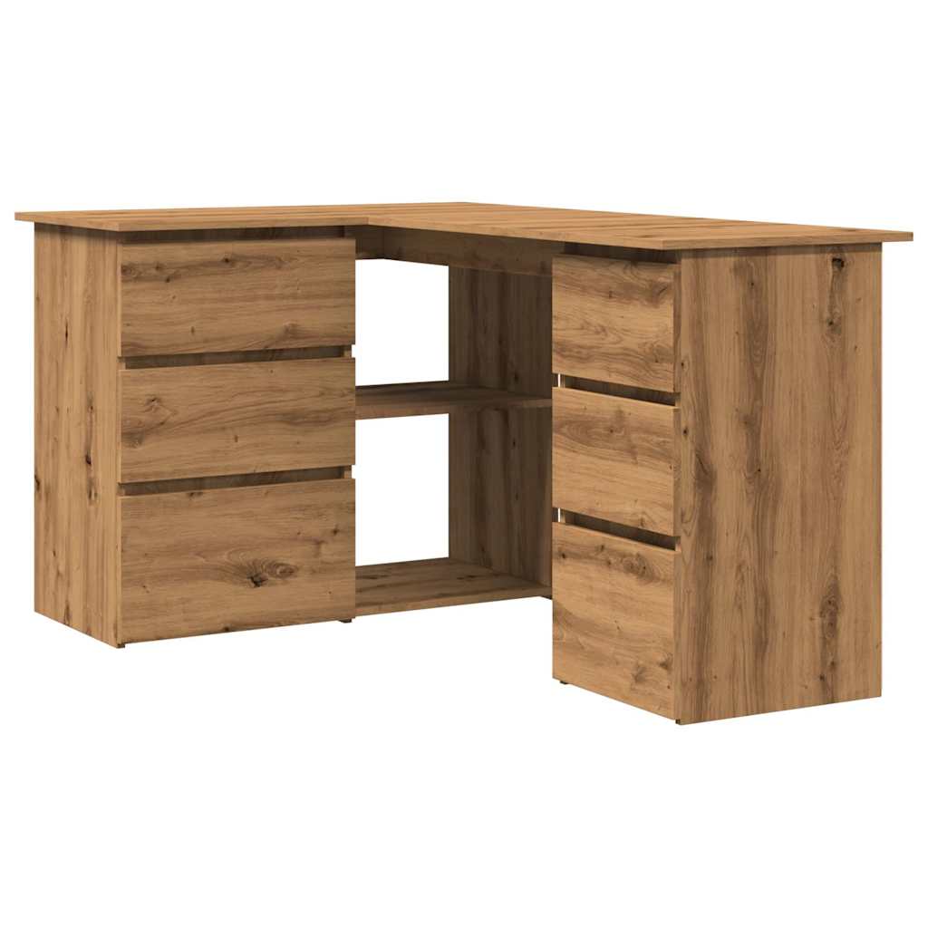 Hjørnepult Artisan Eik 145X100X76 Cm Konstruert Tre