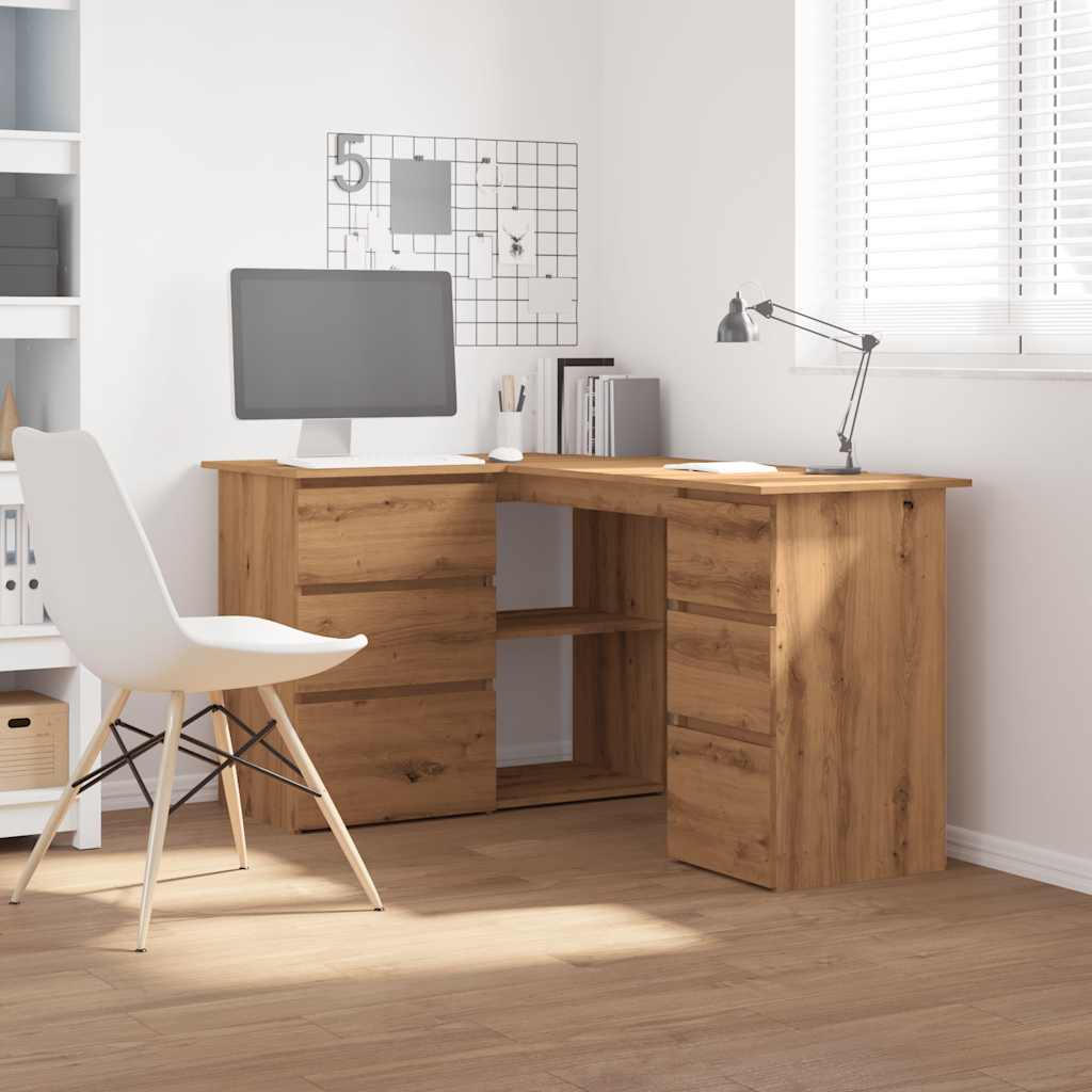 Hjørnepult Artisan Eik 145X100X76 Cm Konstruert Tre