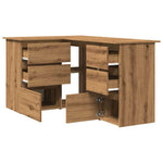 Hjørnepult Artisan Eik 145X100X76 Cm Konstruert Tre