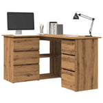 Hjørnepult Artisan Eik 145X100X76 Cm Konstruert Tre