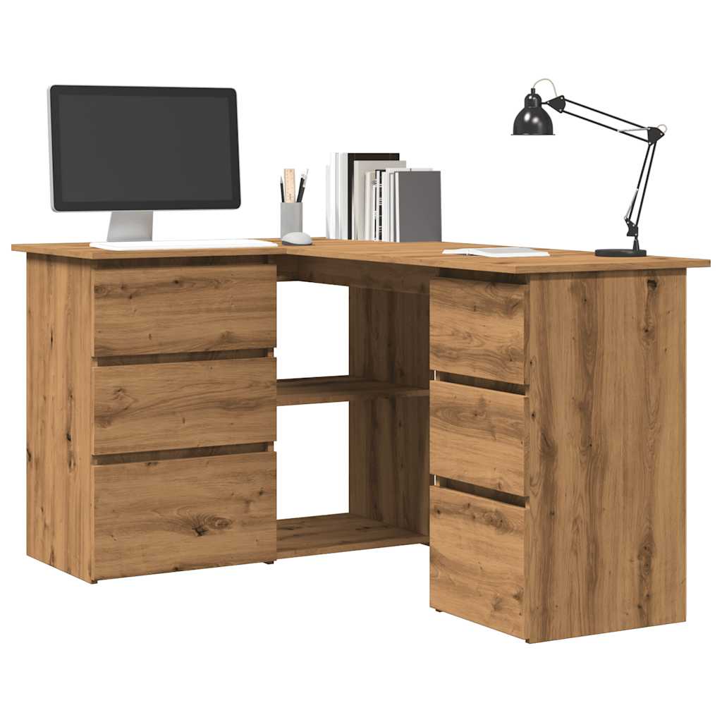 Hjørnepult Artisan Eik 145X100X76 Cm Konstruert Tre
