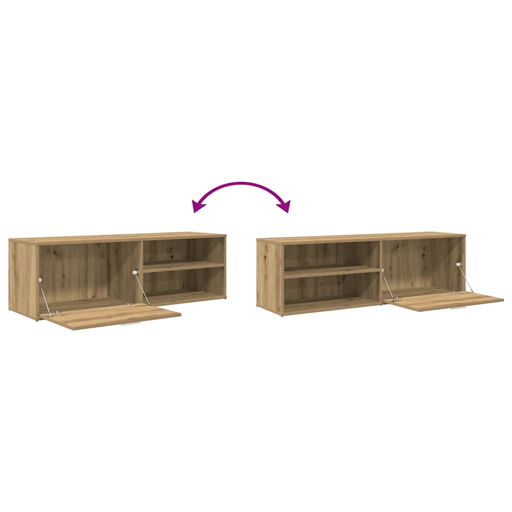 Tv-Benk Artisan Eik 120X34X37 Cm Konstruert Tre