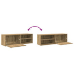 Tv-Benk Artisan Eik 120X34X37 Cm Konstruert Tre