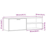 Tv-Benk Artisan Eik 120X34X37 Cm Konstruert Tre