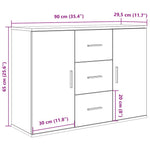 Skjenk Gammelt Tre 90X29,5X65 Cm Konstruert Tre