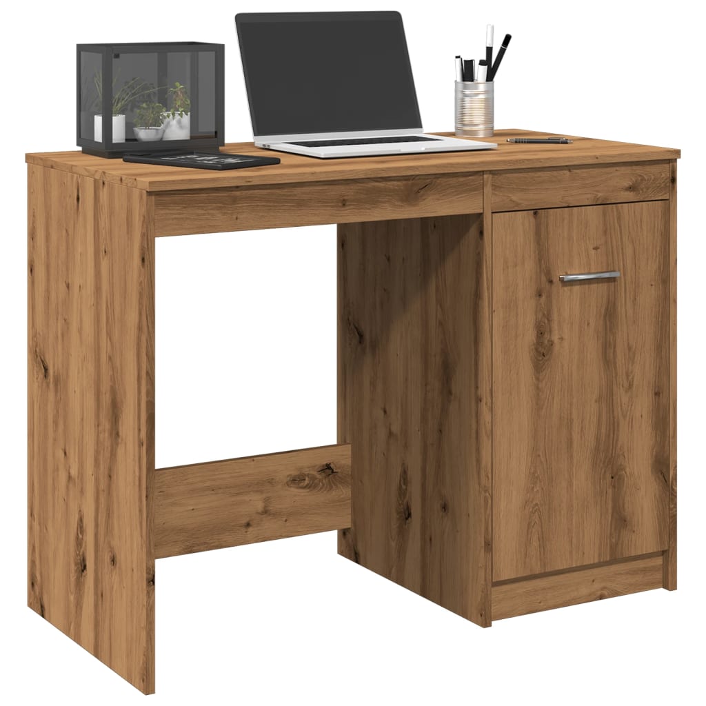 Skrivebord Artisan Eik 100X50X76 Cm Konstruert Tre