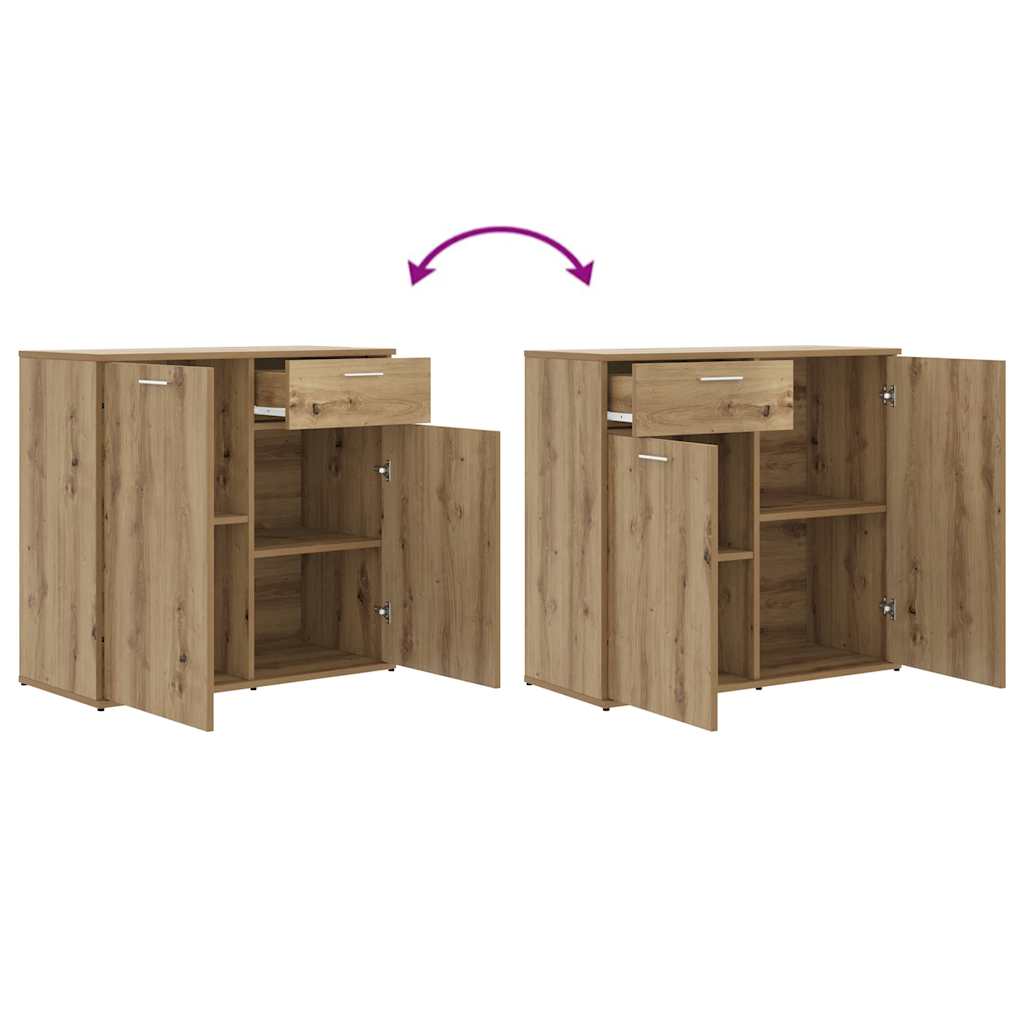 Skjenk Artisan Eik 80X36X75 Cm Konstruert Tre