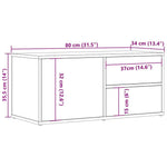 Tv-Benk Gammelt Tre 80X34X35,5 Cm Konstruert Tre