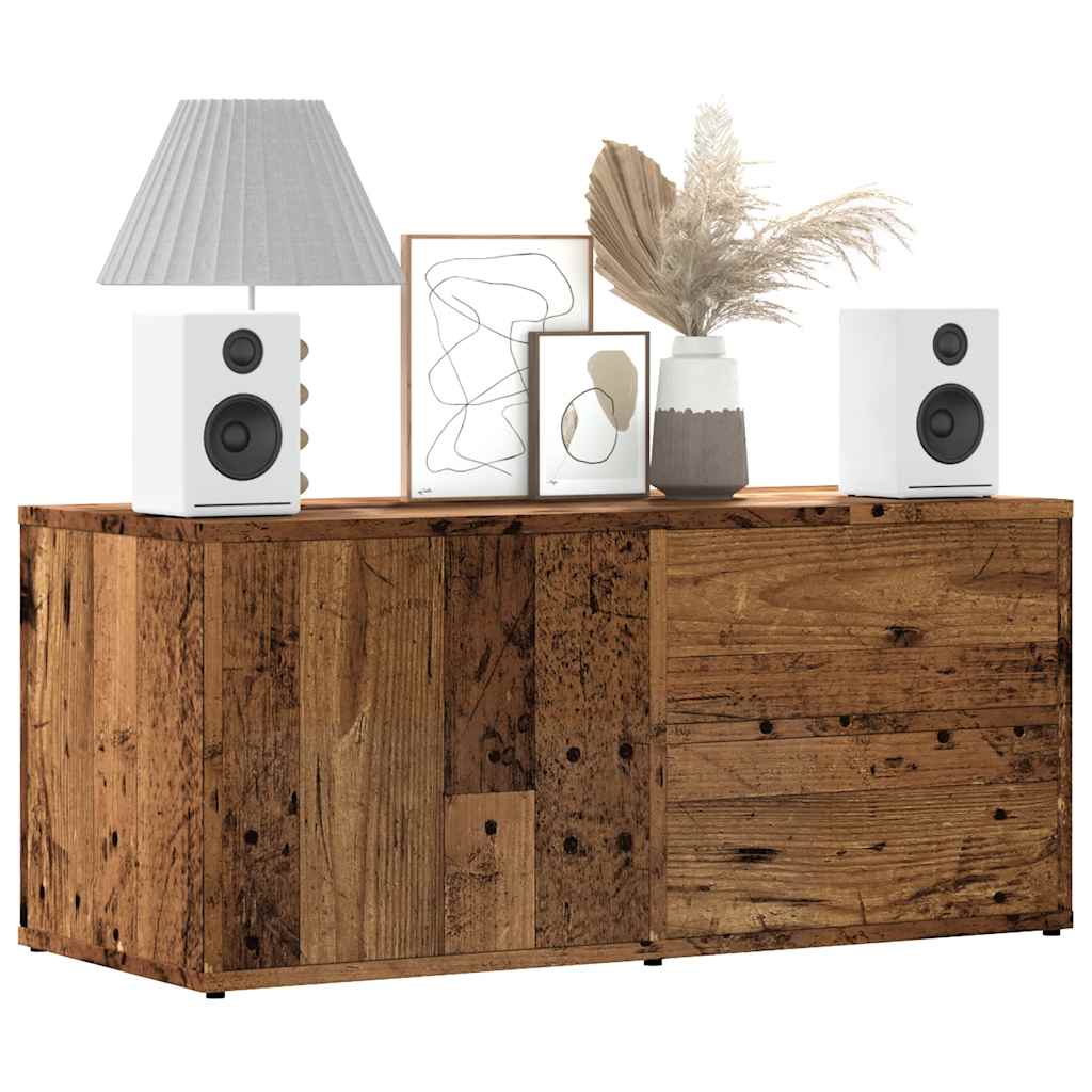 Tv-Benk Gammelt Tre 80X34X35,5 Cm Konstruert Tre