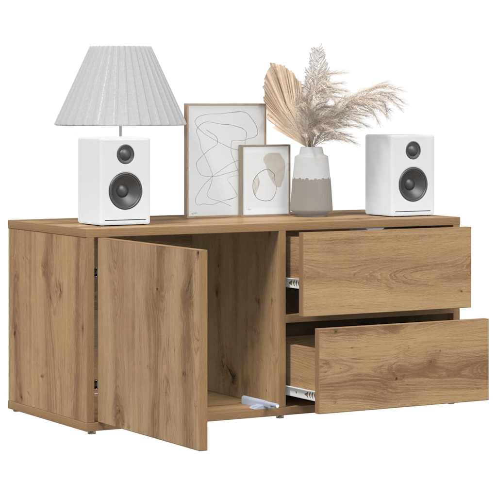 Tv-Benk Artisan Eik 80X34X35,5 Cm Konstruert Tre