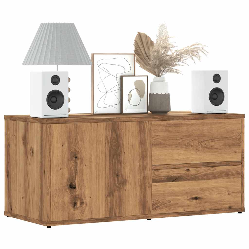 Tv-Benk Artisan Eik 80X34X35,5 Cm Konstruert Tre