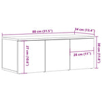 Tv-Benk Gammelt Tre 80X34X30 Cm Konstruert Tre