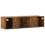 Vegghengt Tv-Benk Gammelt Tre 120X30X30 Cm Konstruert Tre