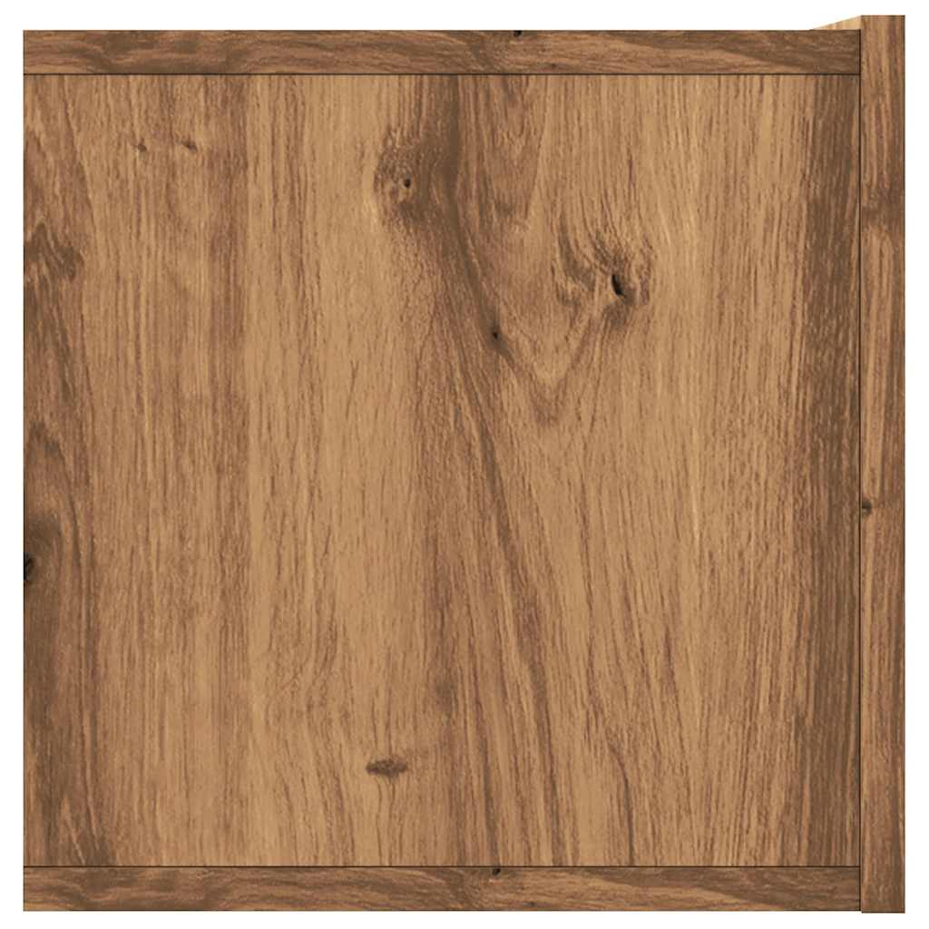Vegghengt Tv-Benk Artisan Eik 120X30X30 Cm Konstruert Tre