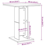 Bistrobord Gammelt Tre 60X60X75 Cm Konstruert Tre